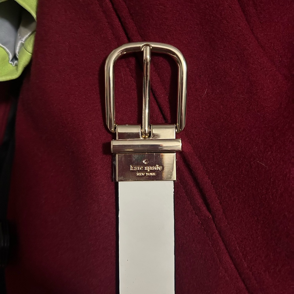 Kate Spade Black Belt with Gold Buckle